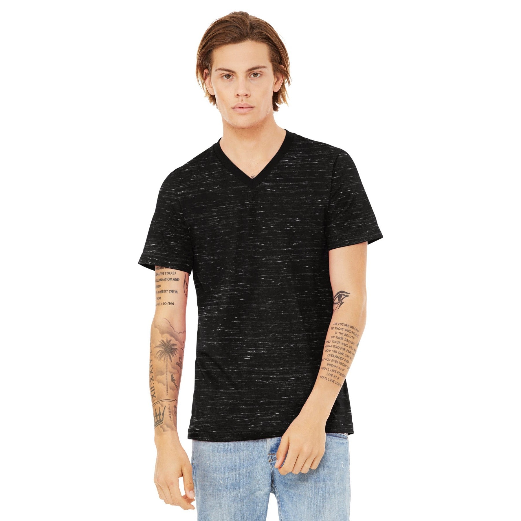 Bella + Canvas-BELLA+CANVAS® Unisex Textured Jersey V-Neck Tee BC3655-MedTech-2